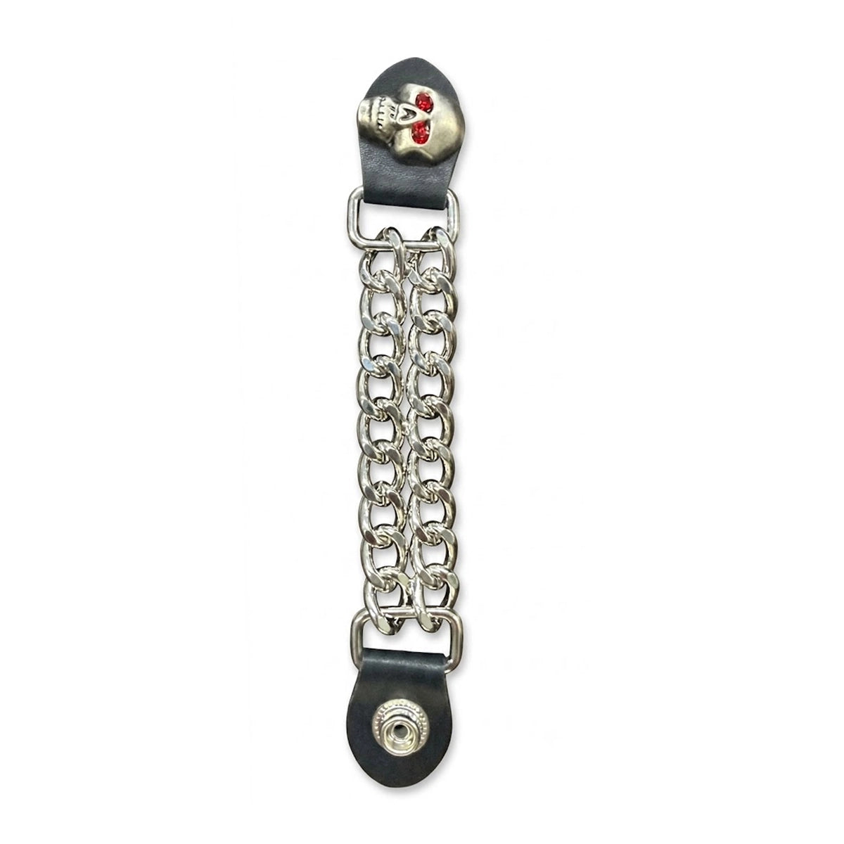4 inch Vest Extender - Red Eyed Skull