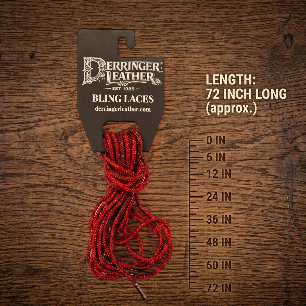 6 Feet Bling Vest Laces - Red