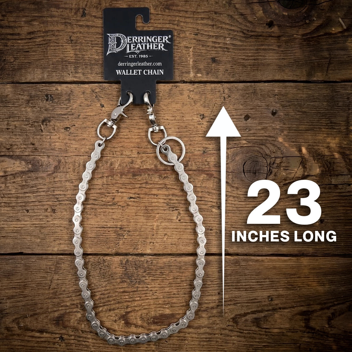 Classic Roller Chain 23-Inch Silver Wallet Chain