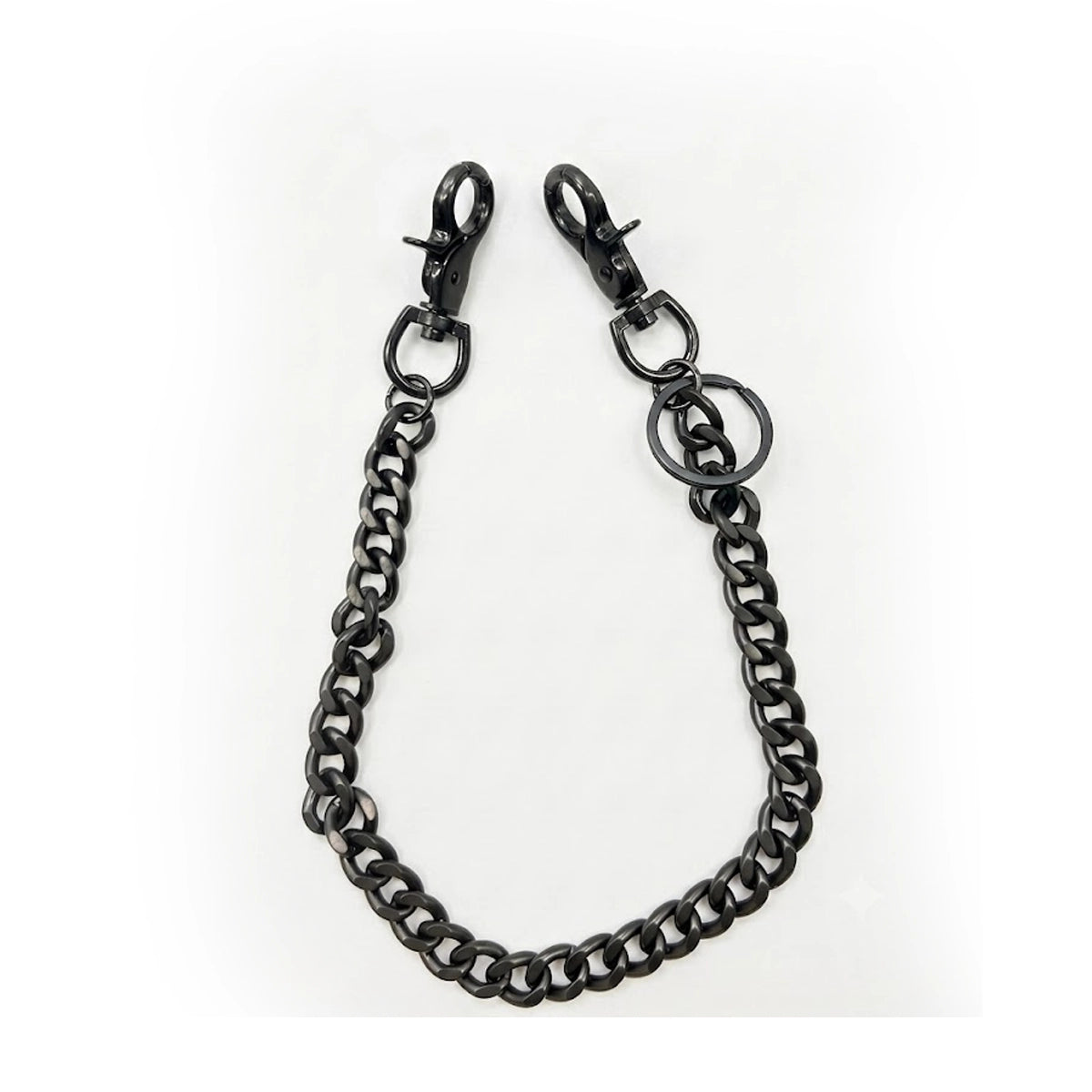 Curb Link 18-Inch Black Wallet Chain