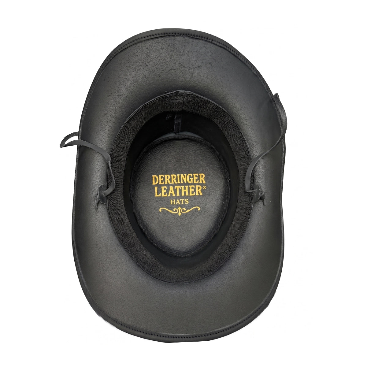 Badlands Skull - Men's Leather Top Hat with Skull Conchos