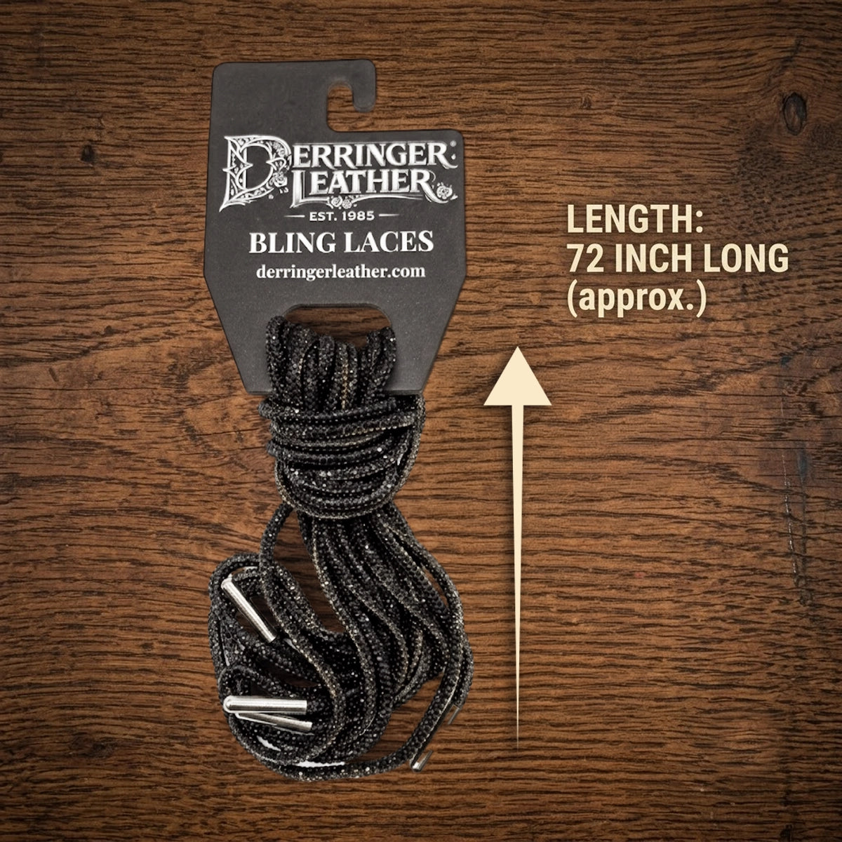 6 Feet Bling Vest Laces - Black