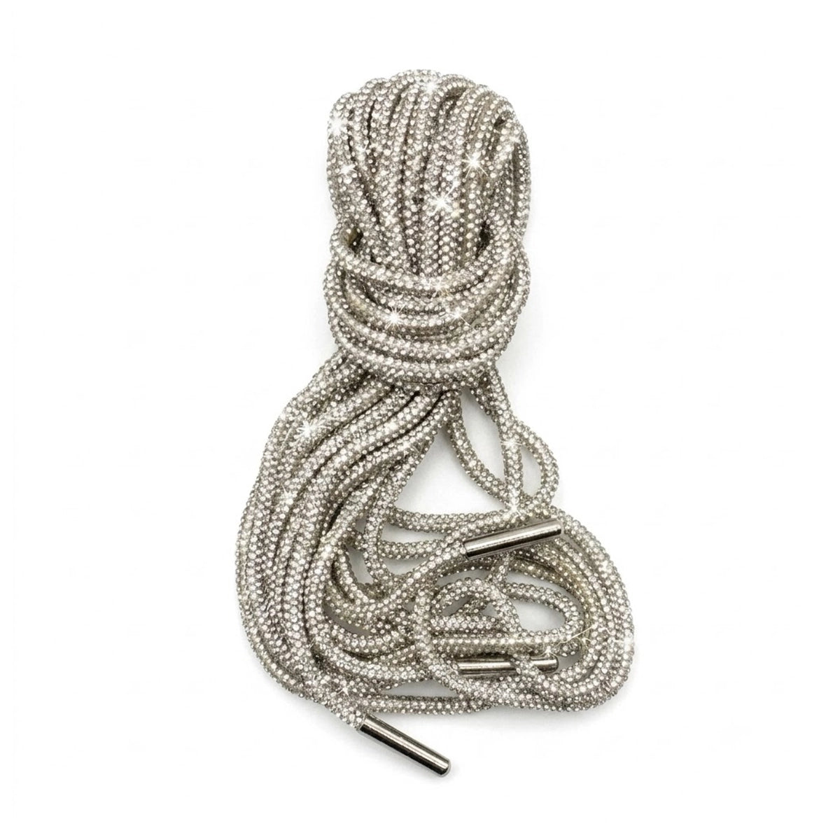 6 Feet Bling Vest Laces - Silver
