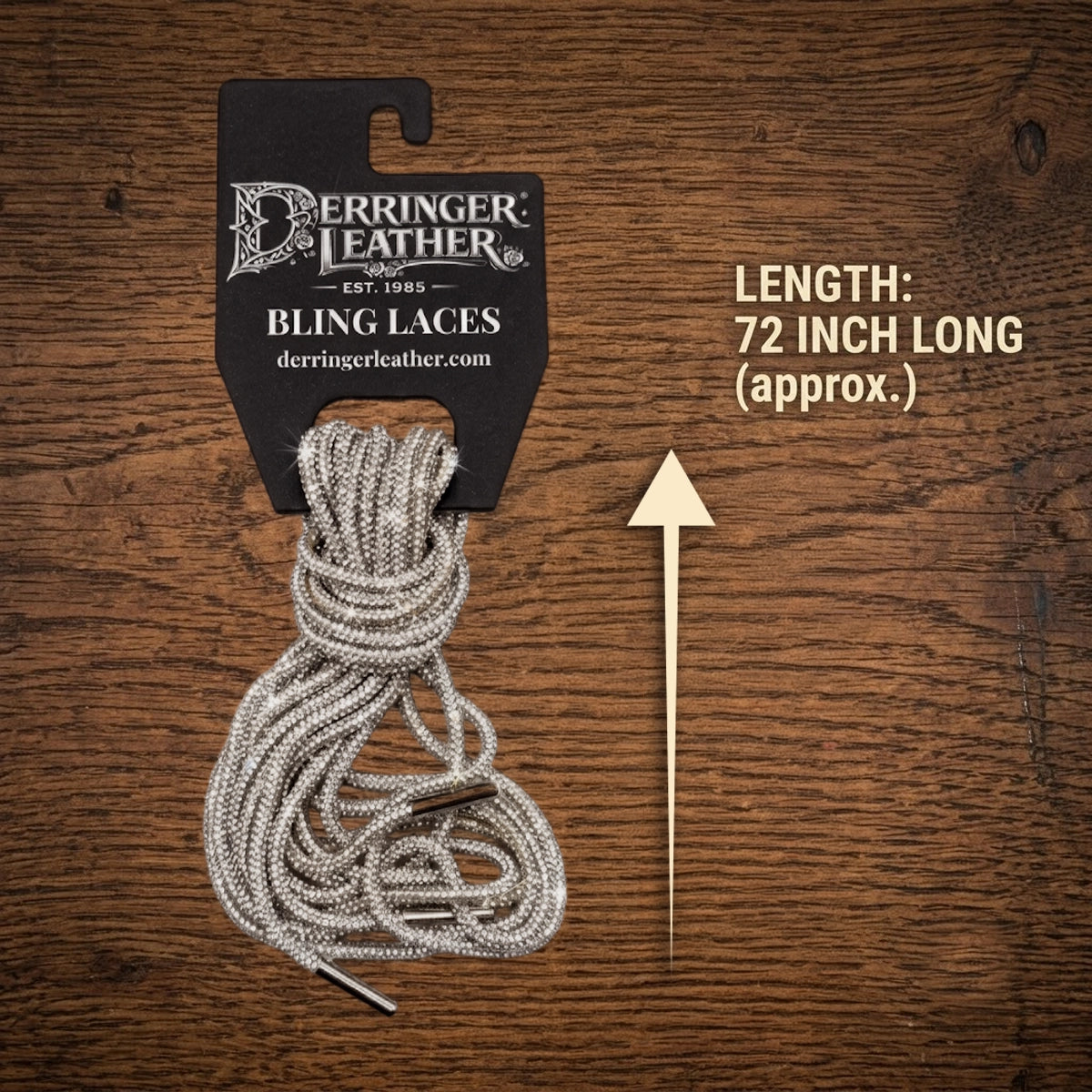 6 Feet Bling Vest Laces - Silver