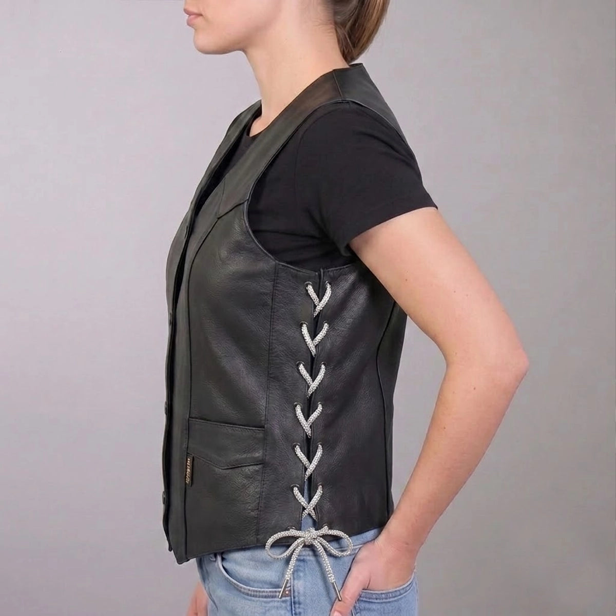 6 Feet Bling Vest Laces - Silver