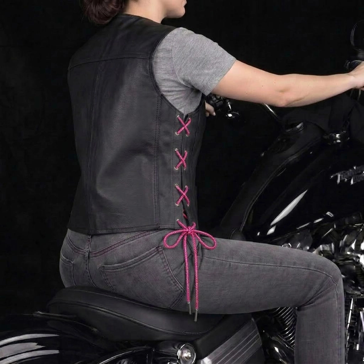 6 Feet Bling Vest Laces - Pink