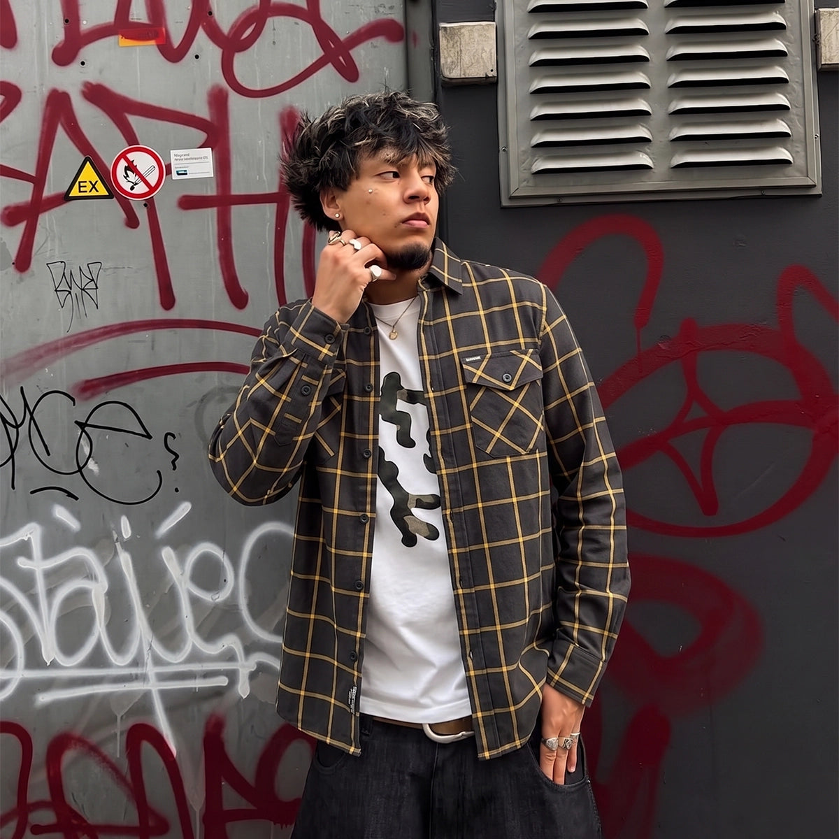 Axis Plaid - Men's Long Sleeve Motorcycle Flannel Shirt