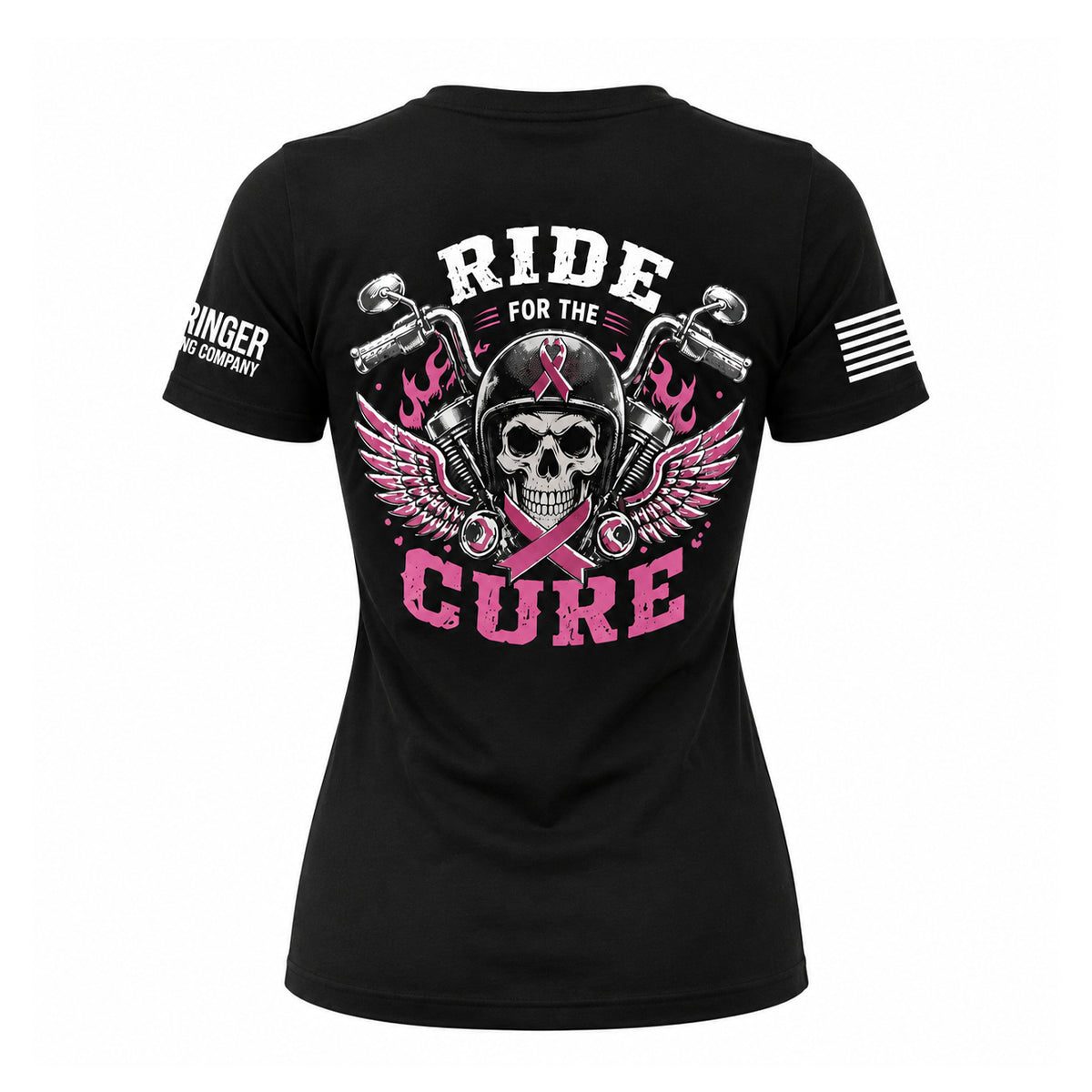 Ride for the Cure - Women's Biker Graphic T-Shirt