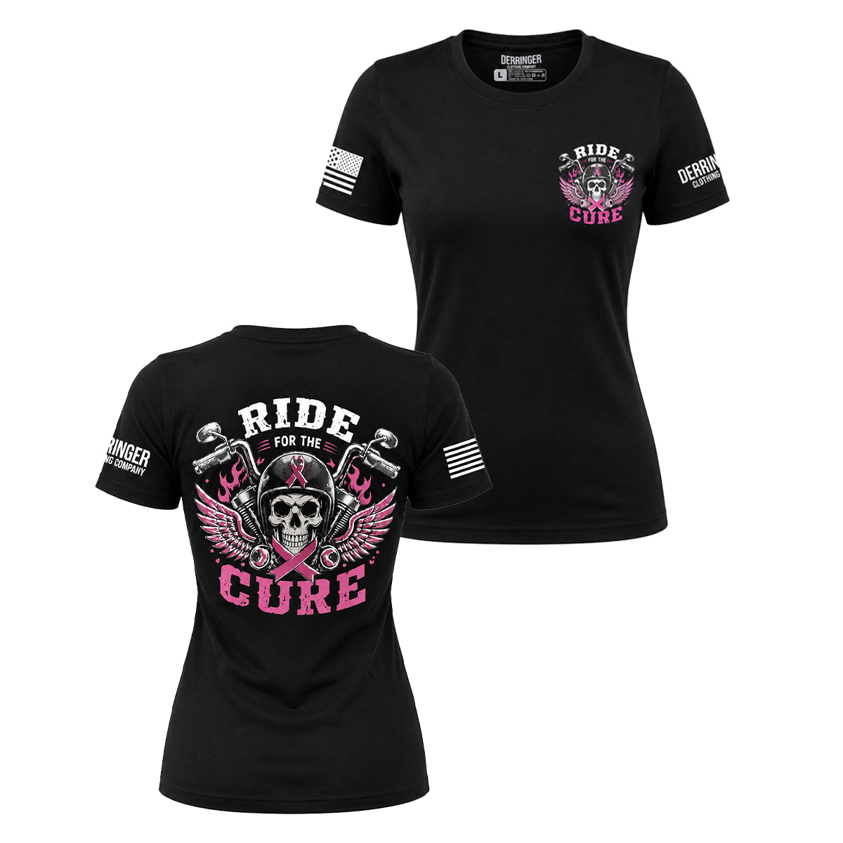 Ride for the Cure - Women's Biker Graphic T-Shirt