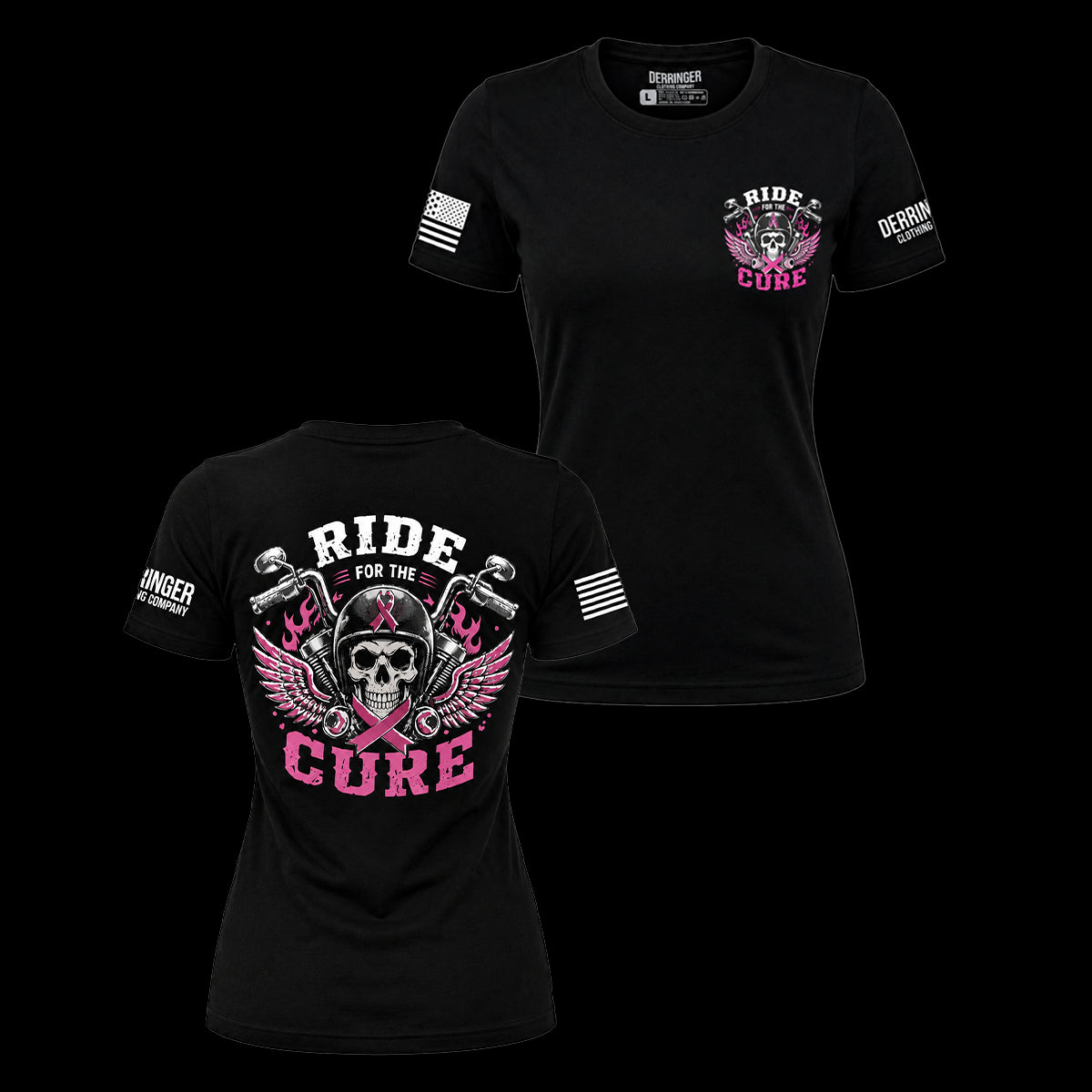 Ride for the Cure - Women's Biker Graphic T-Shirt