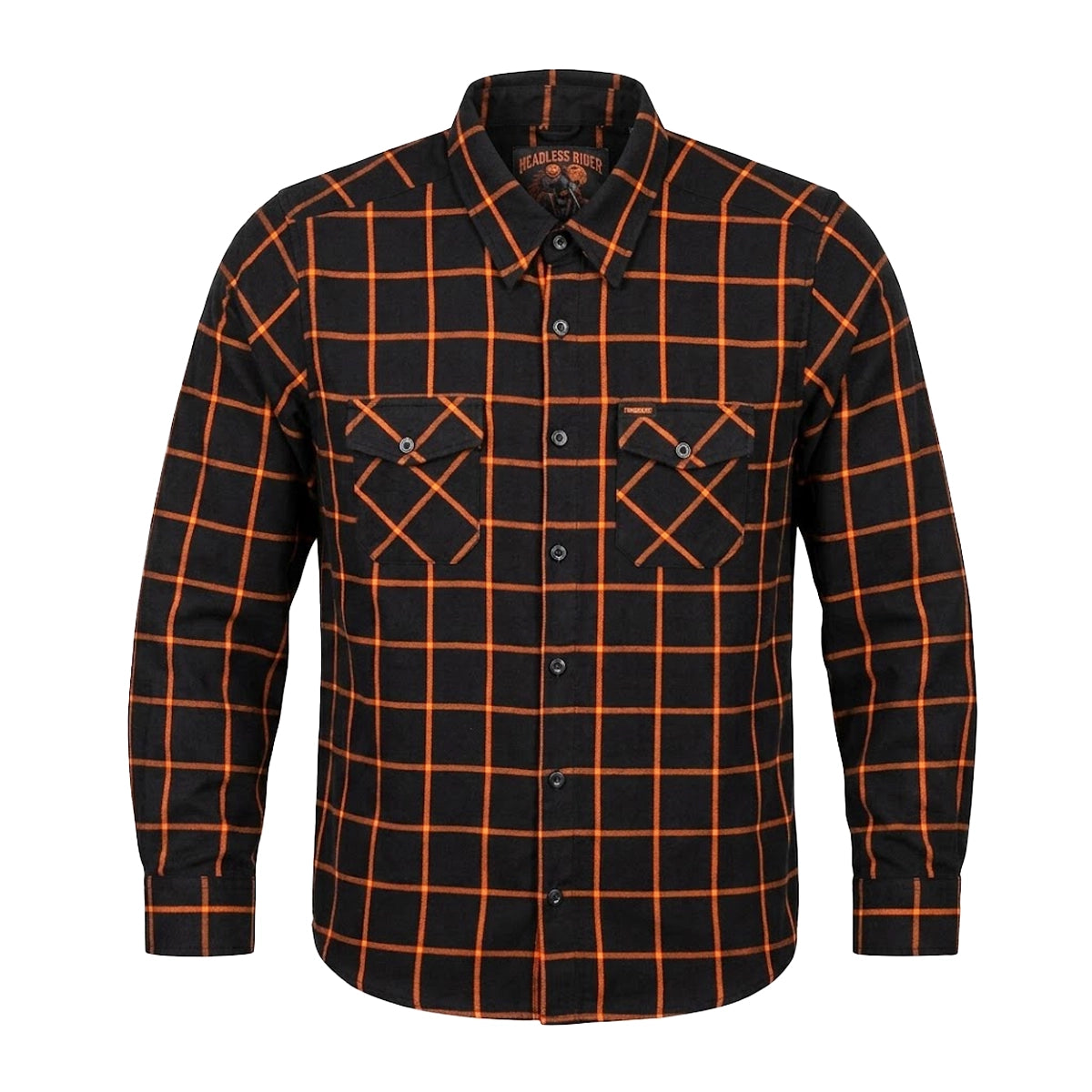 Checkweave - Men's Long Sleeve Motorcycle Flannel Shirt
