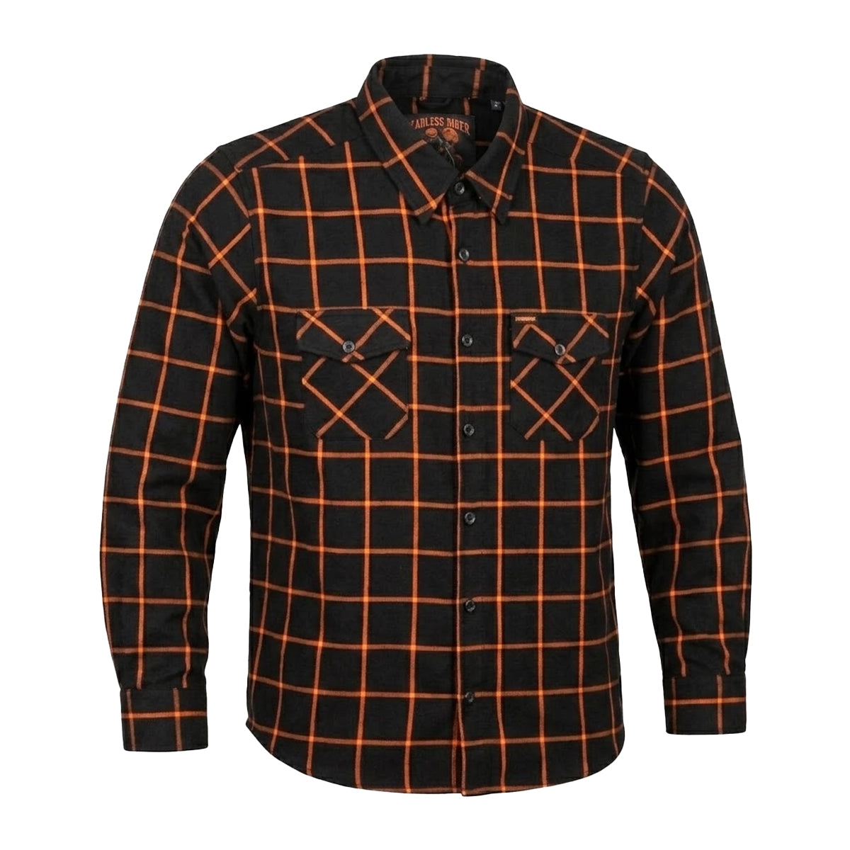 Checkweave - Men's Long Sleeve Motorcycle Flannel Shirt