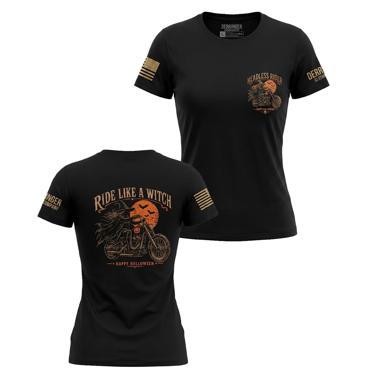 Ride Like a Witch - Women's Halloween Biker T-Shirt