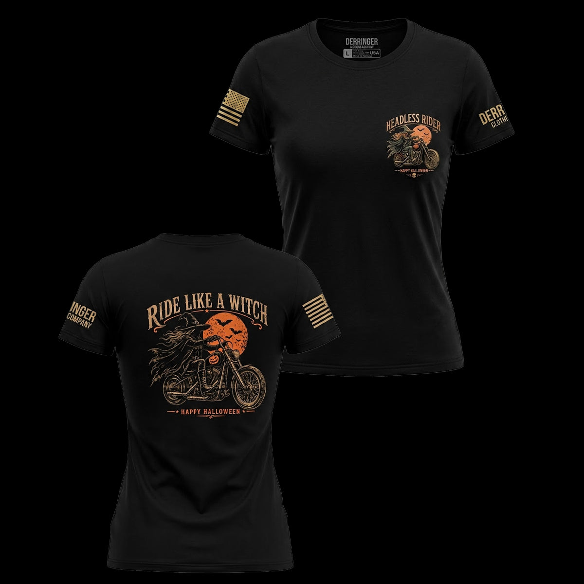 Ride Like a Witch - Women's Halloween Biker T-Shirt
