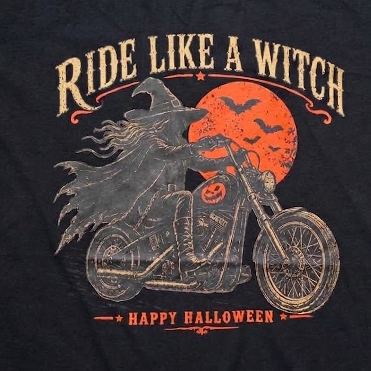 Ride Like a Witch - Women's Halloween Biker T-Shirt