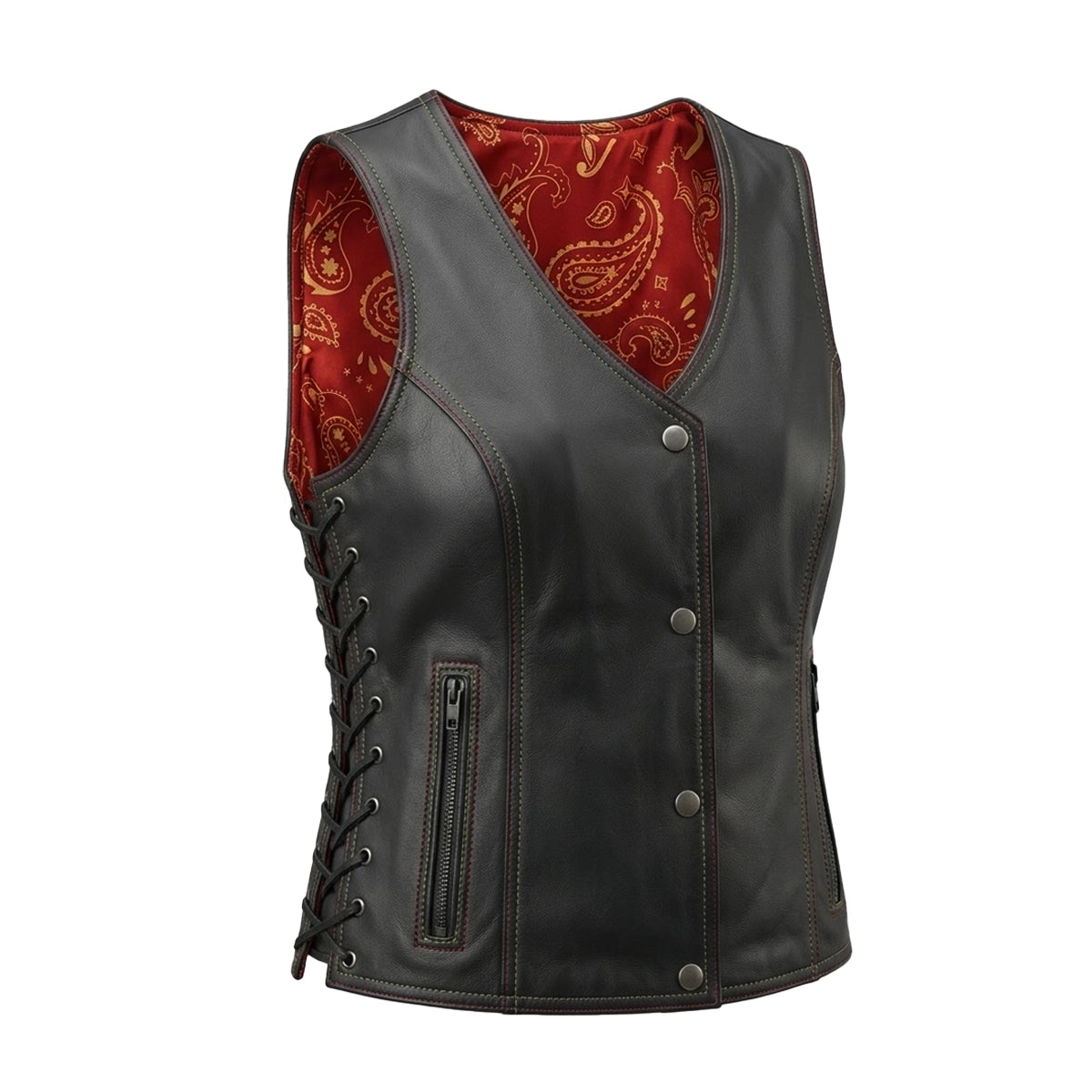 Ember - Women's Motorcycle Leather Vest