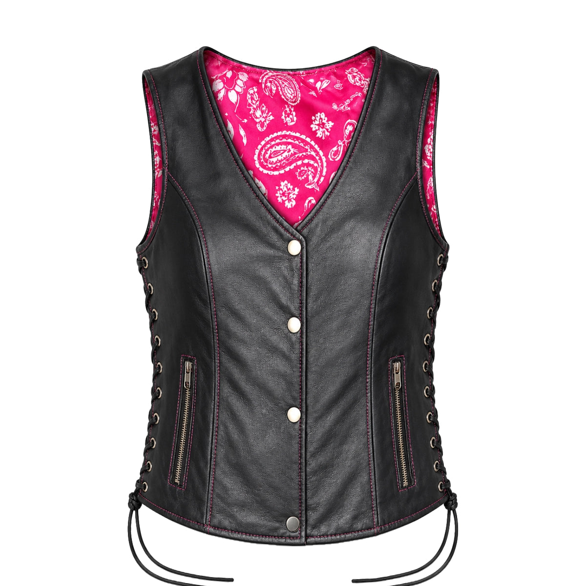 Liberty Cut - Women's Premium Leather Motorcycle Vest