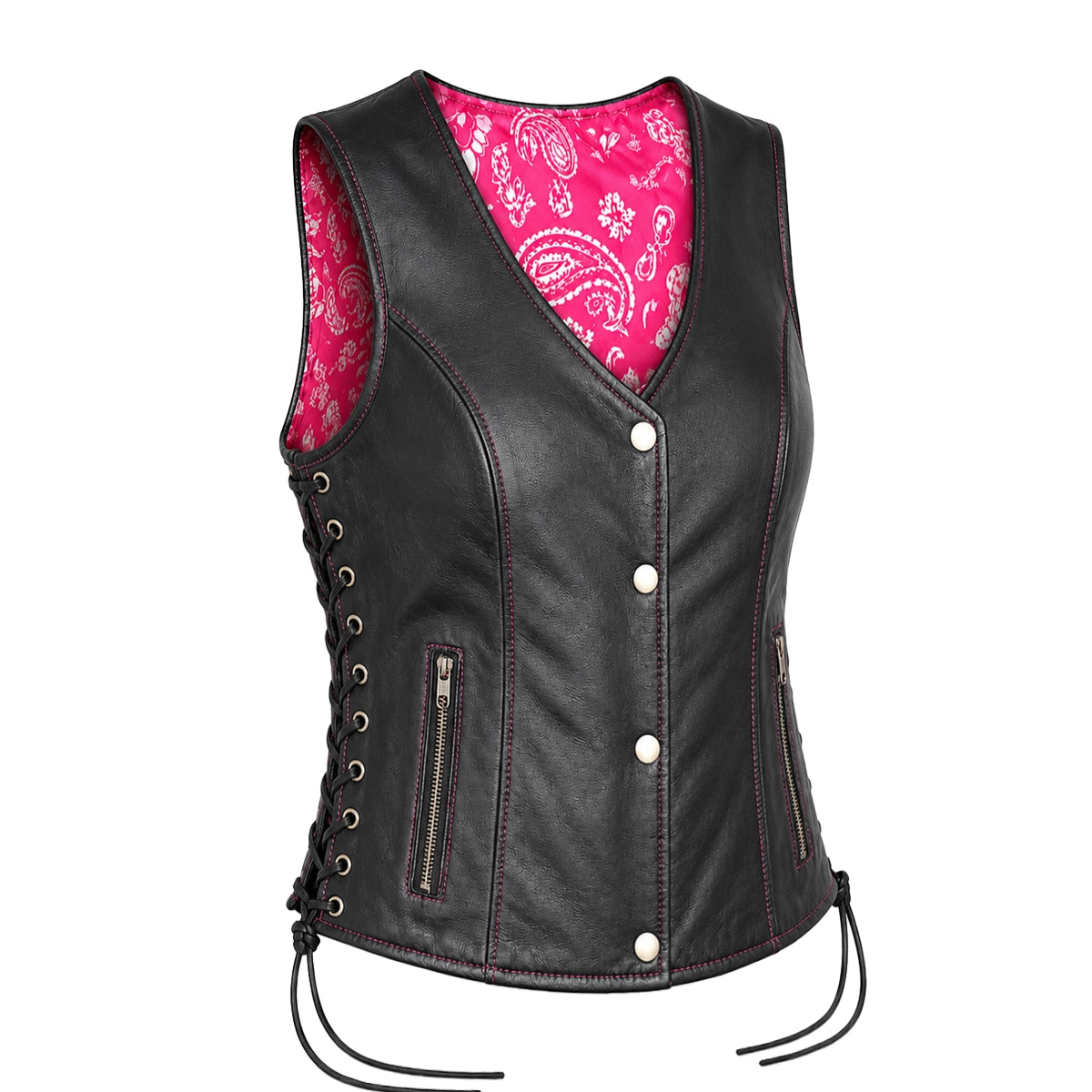 Liberty Cut - Women's Premium Leather Motorcycle Vest