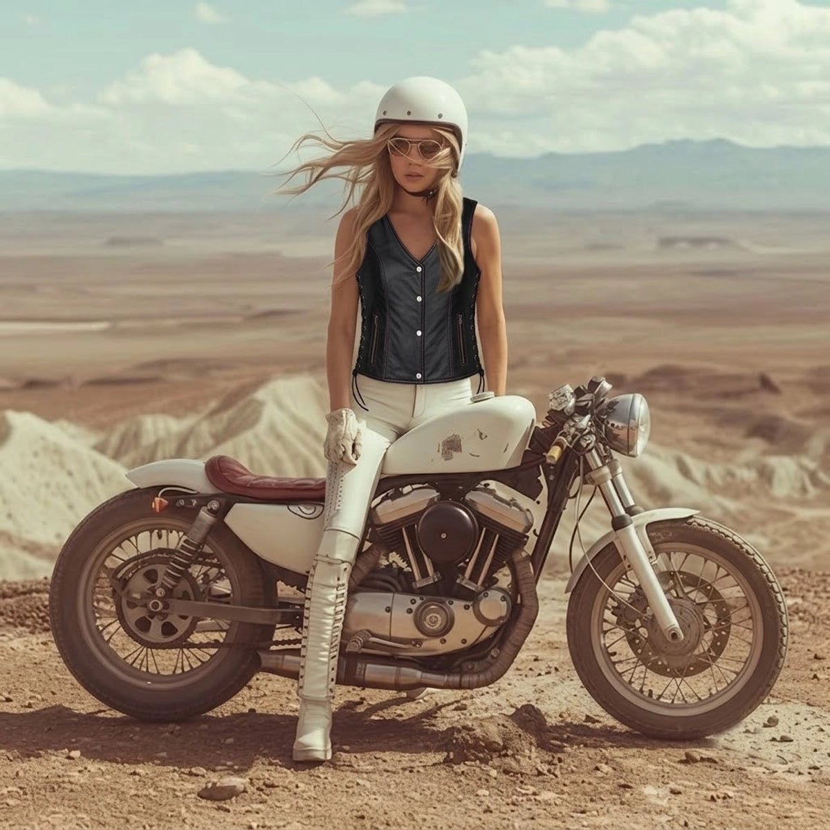 Liberty Cut - Women's Premium Leather Motorcycle Vest