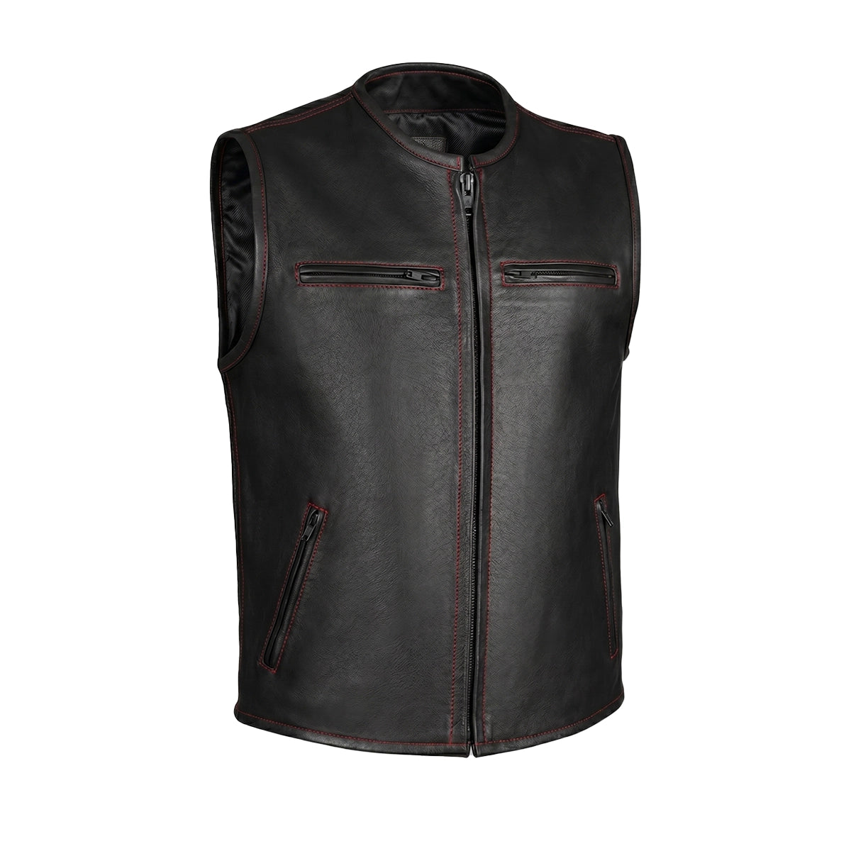 Blackout - Men's Motorcycle Leather Vest