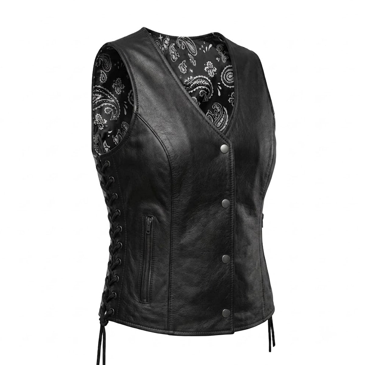Annette - Women's Motorcycle Leather Vest