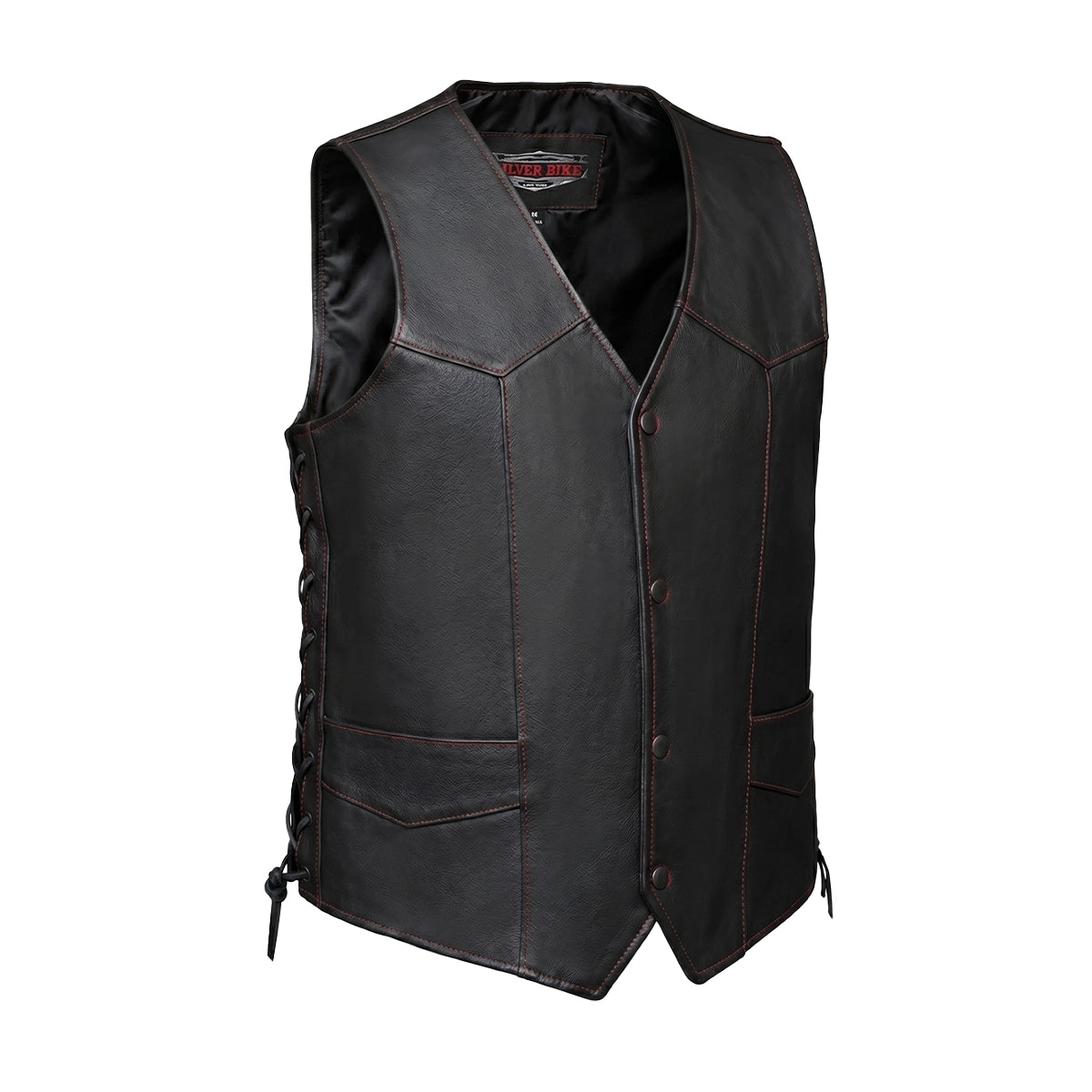 Bronco - Men's Premium Leather Motorcycle Vest