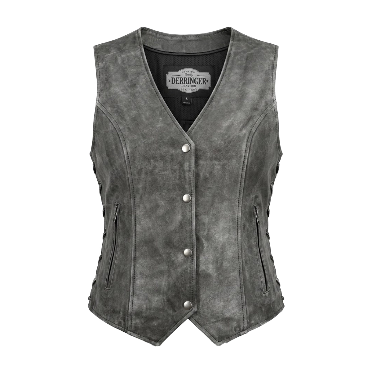 Bessie - Women's lambskin Leather Motorcycle Vest