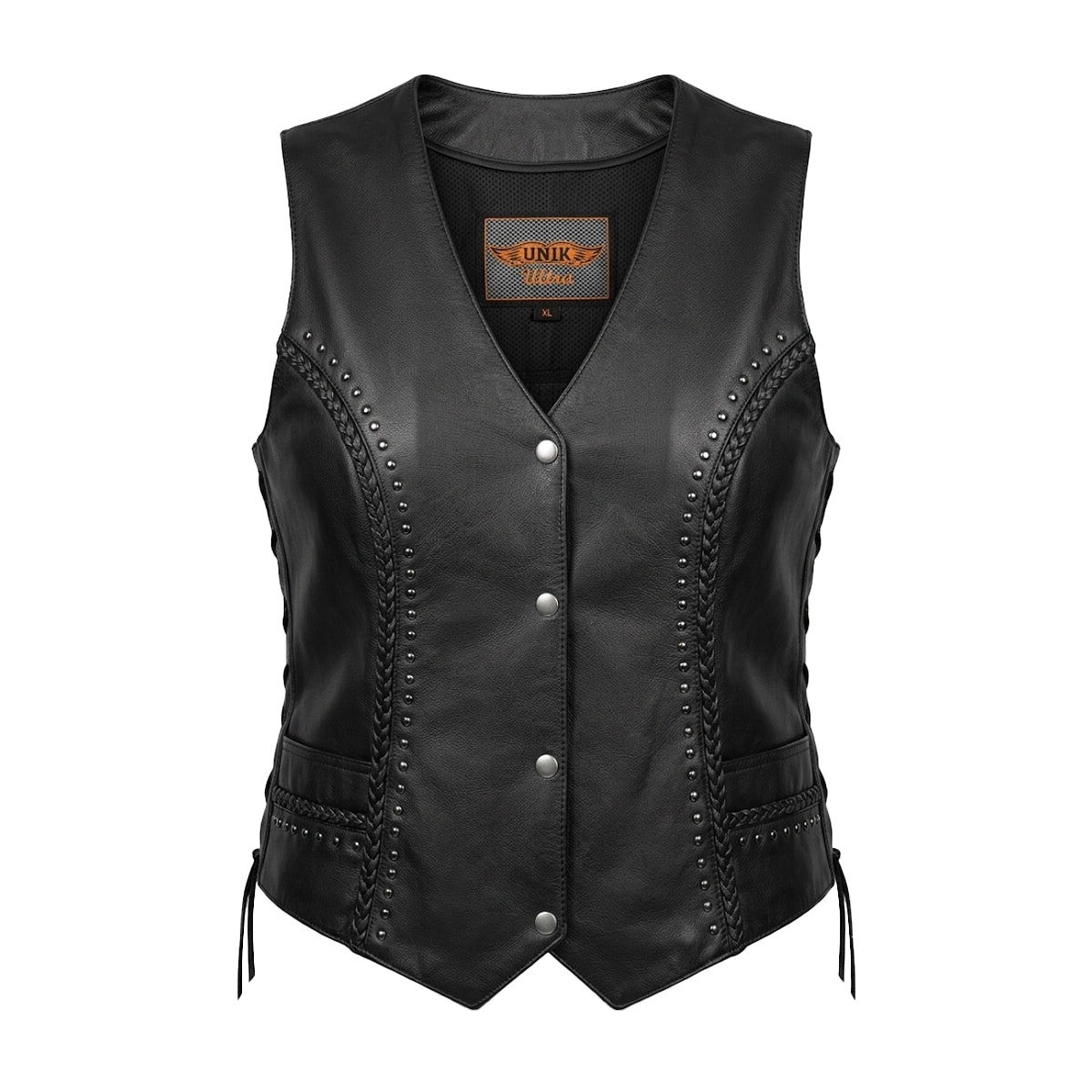 Cowgirl - Women's Studded Leather Motorcycle Vest