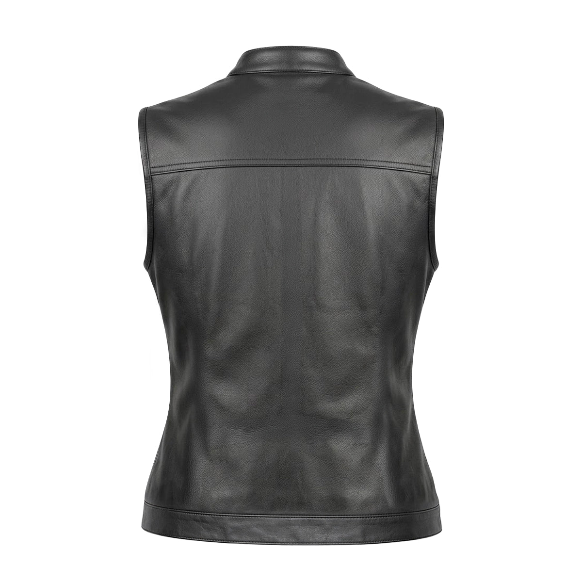 Lynda - Women's SOA Club Style Leather Motorcycle Vest