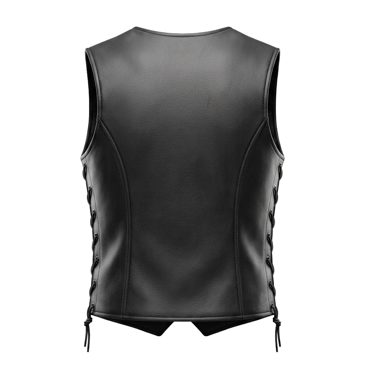 Mae - Women's Zippered Leather Motorcycle Vest