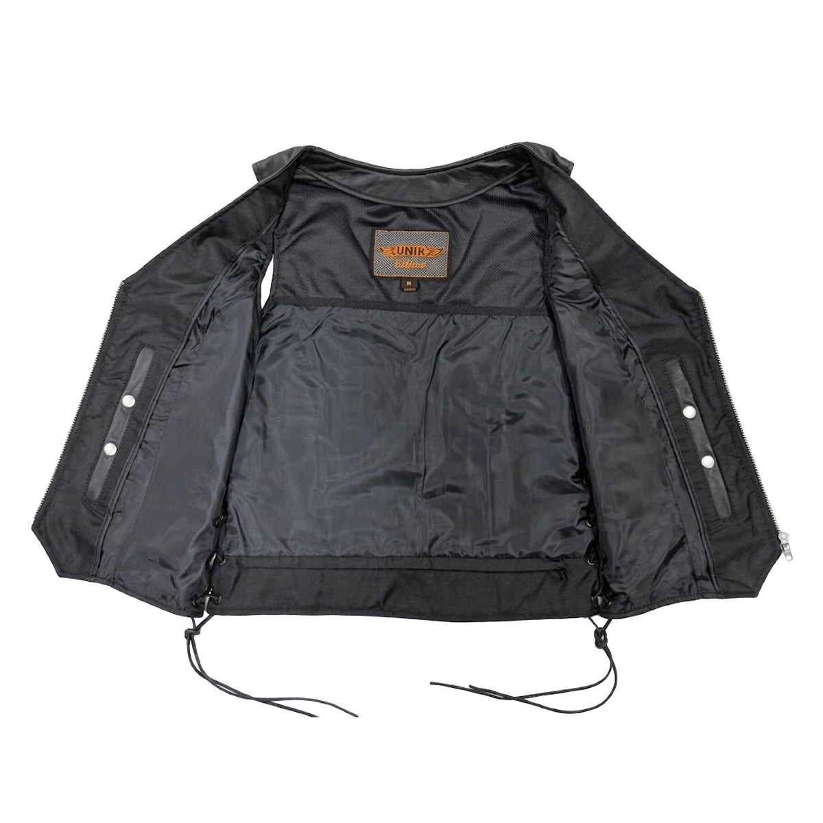 Mae - Women's Zippered Leather Motorcycle Vest