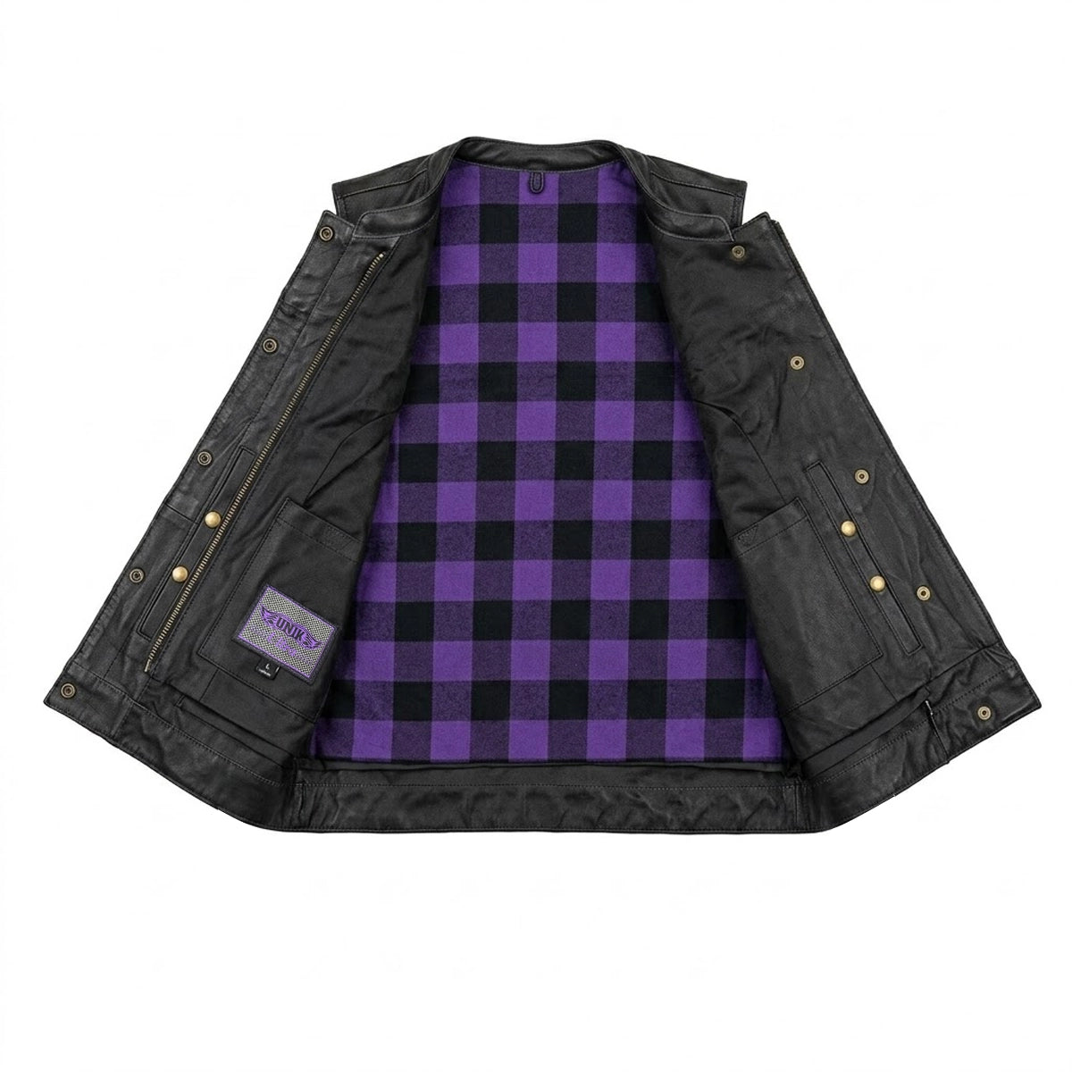 Mauve - Women's SOA Club Style leather Motorcycle Vest