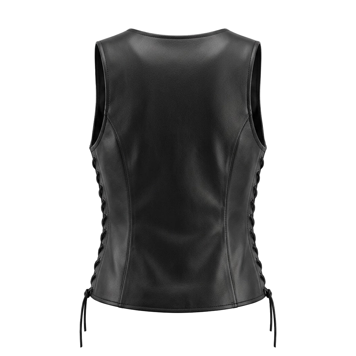 Mesa - Women's Naked Goatskin Leather Motorcycle Vest