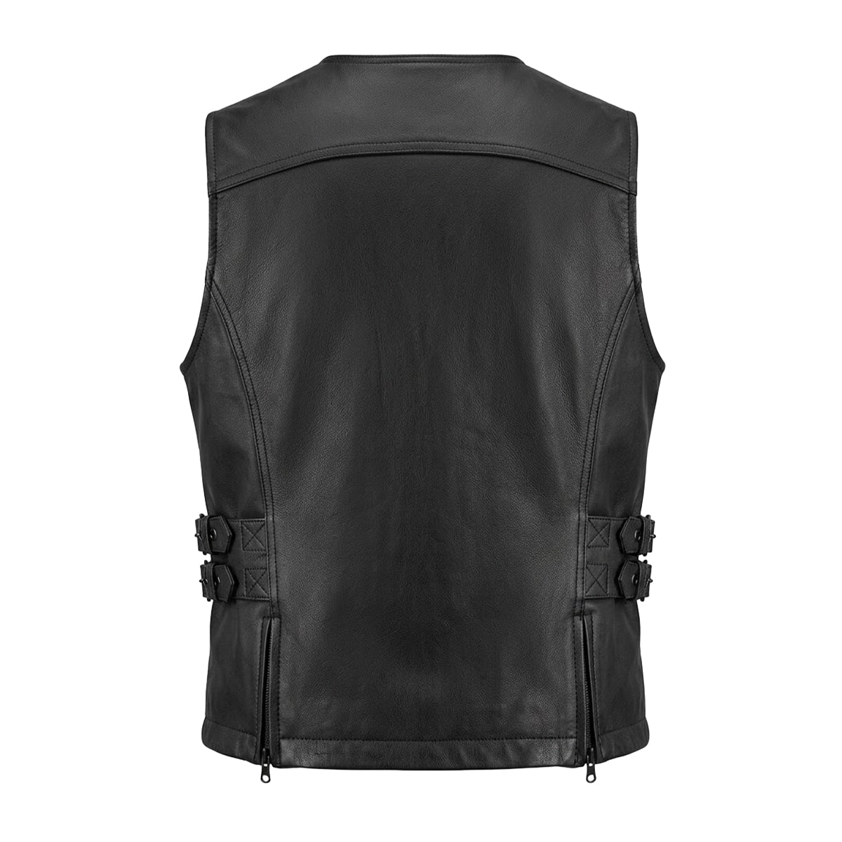 Midnight Cowgirl - Women's Lambskin Leather Motorcycle Vest