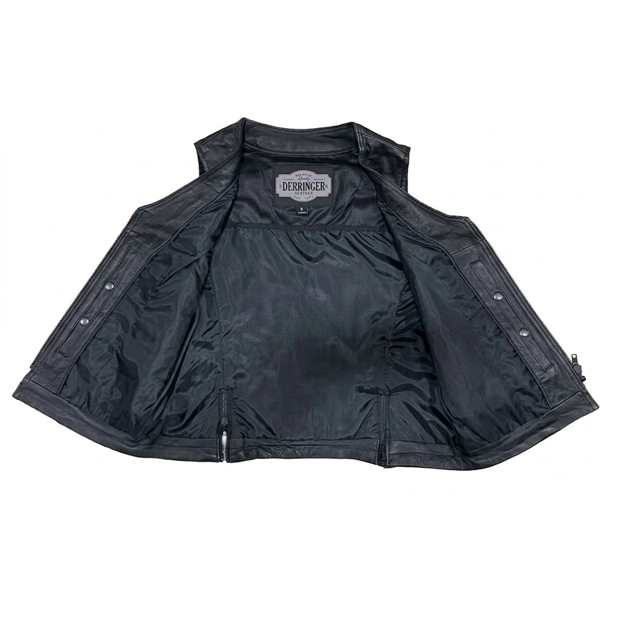 Midnight Cowgirl - Women's Lambskin Leather Motorcycle Vest