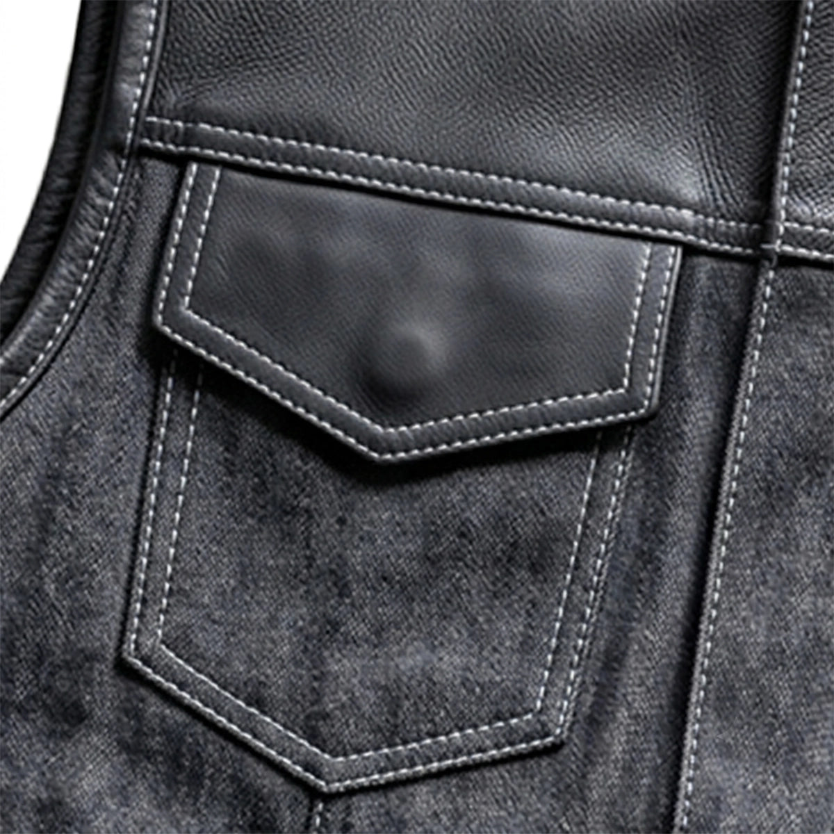 Lawless – Men’s Denim and Leather Club Vest