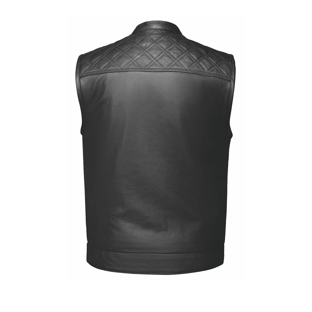 Lowcut - Mens Short Leather Club Vest - Black