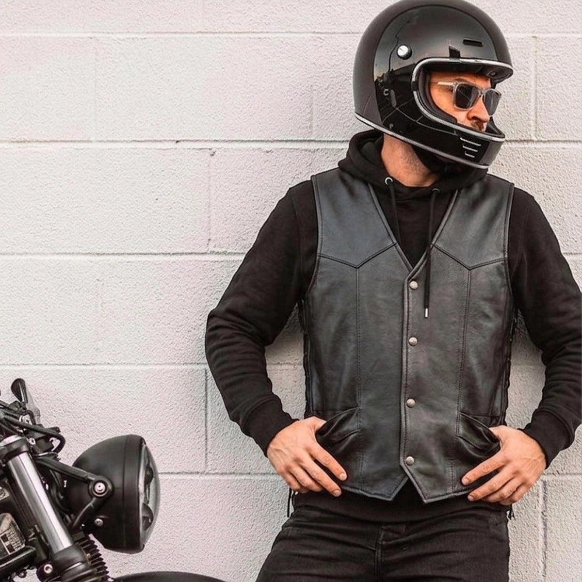 Mens Premium Leather Vest
