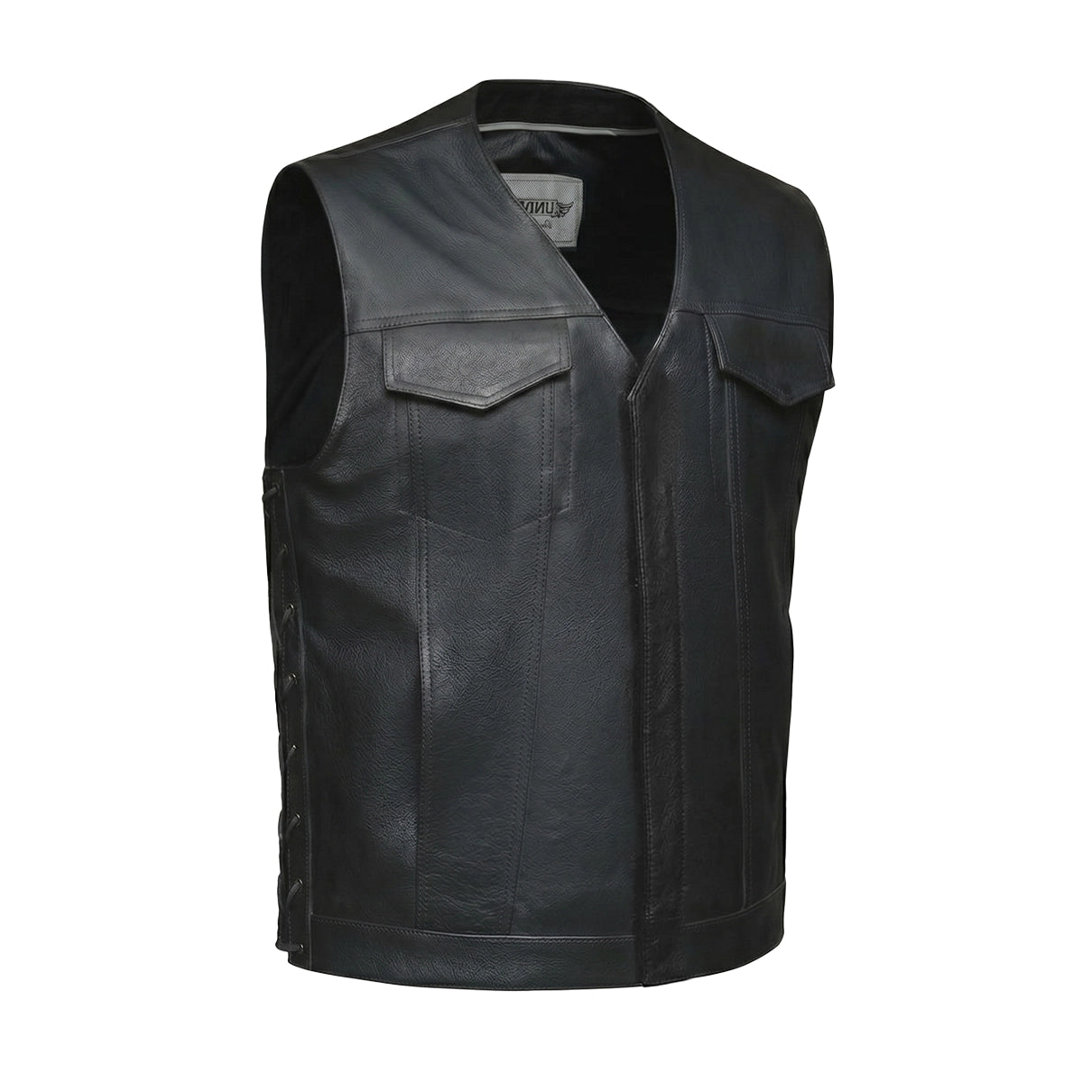 Red river - Men's Premium Leather Motorcycle Vest