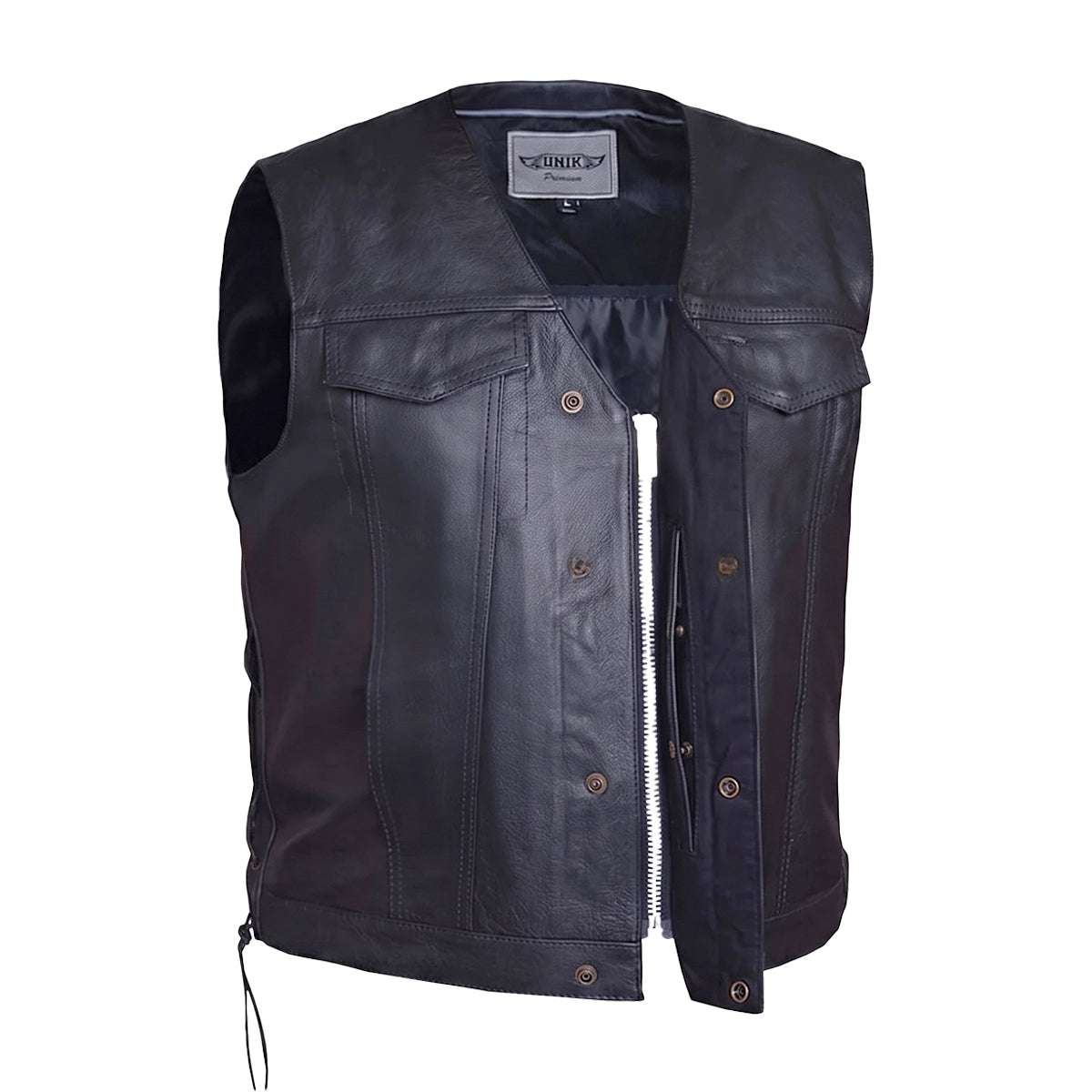 Red river - Men's Premium Leather Motorcycle Vest