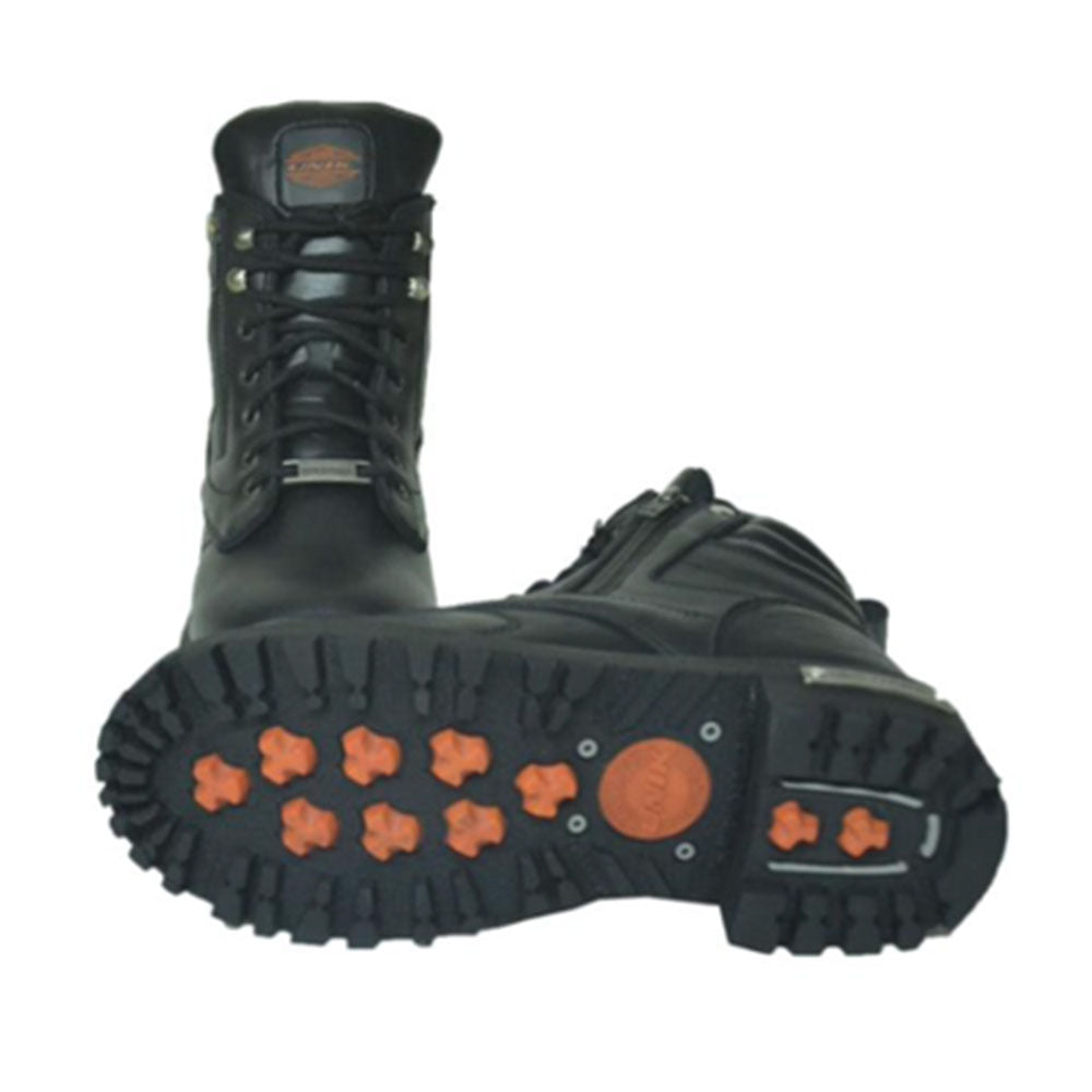 These motorcycle leather boots are crafted for the discerning rider who demands both style and functionality. Built to withstand the rigors of the open road while providing unparalleled comfort, they are a testament to quality craftsmanship and modern design.