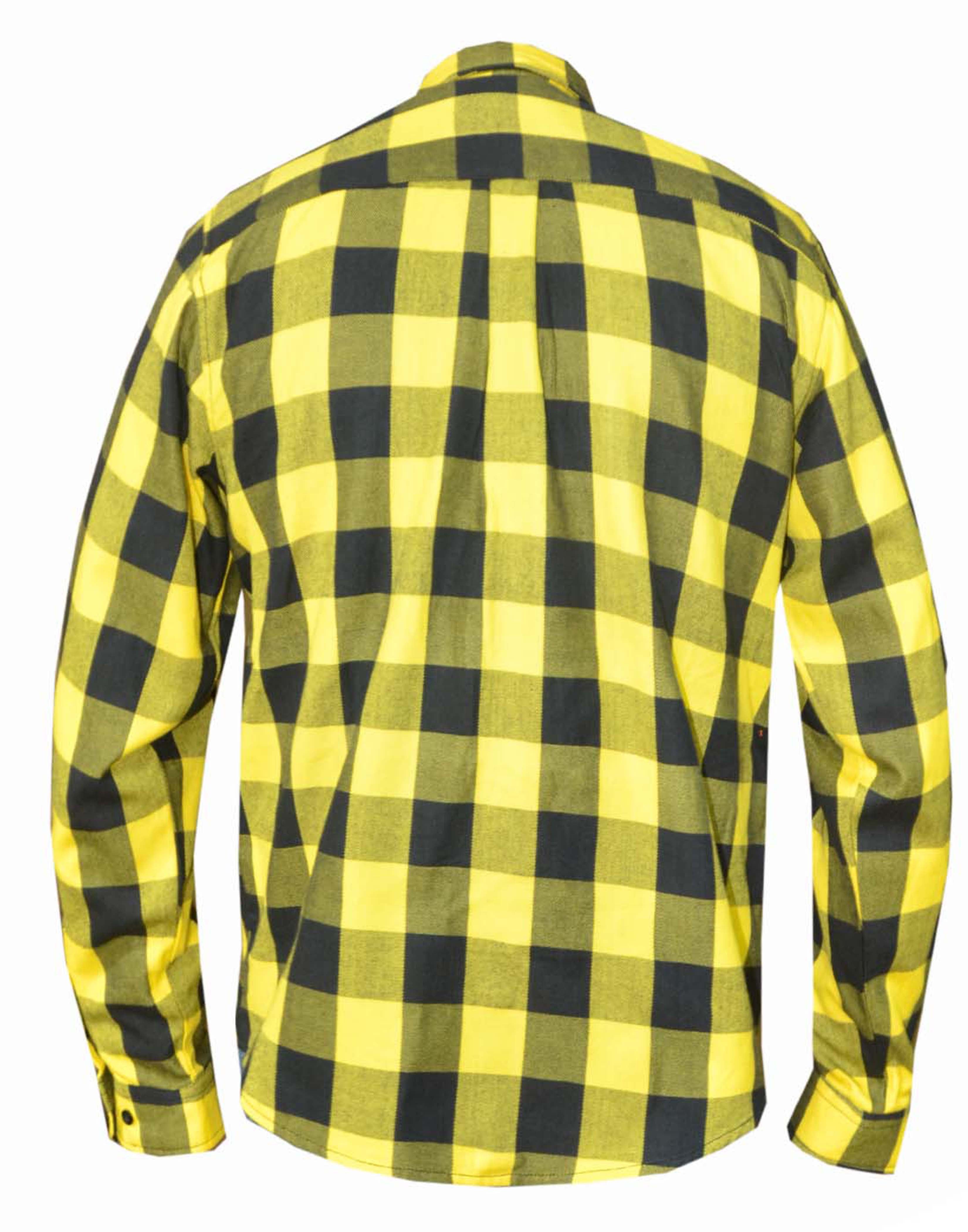 Yellow and black checked shirt