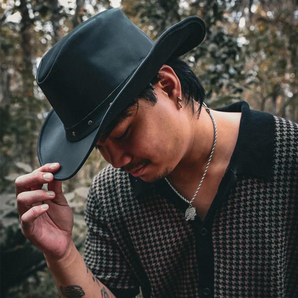 Premium leather cowboy hat
