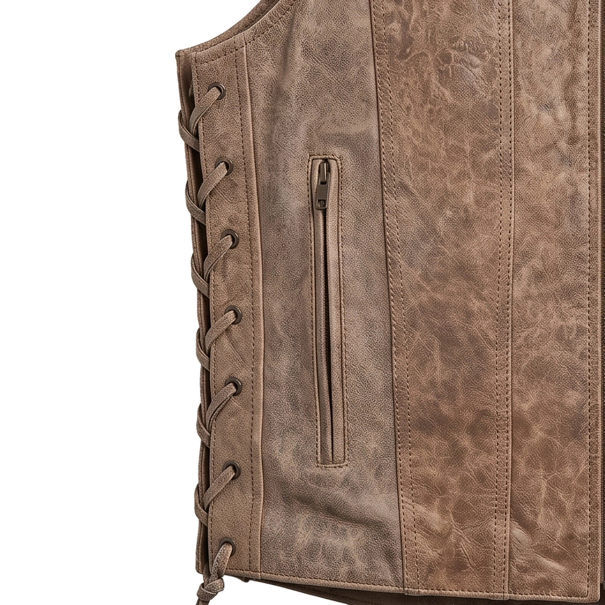 Arizona – Men’s Premium Leather Motorcycle Vest