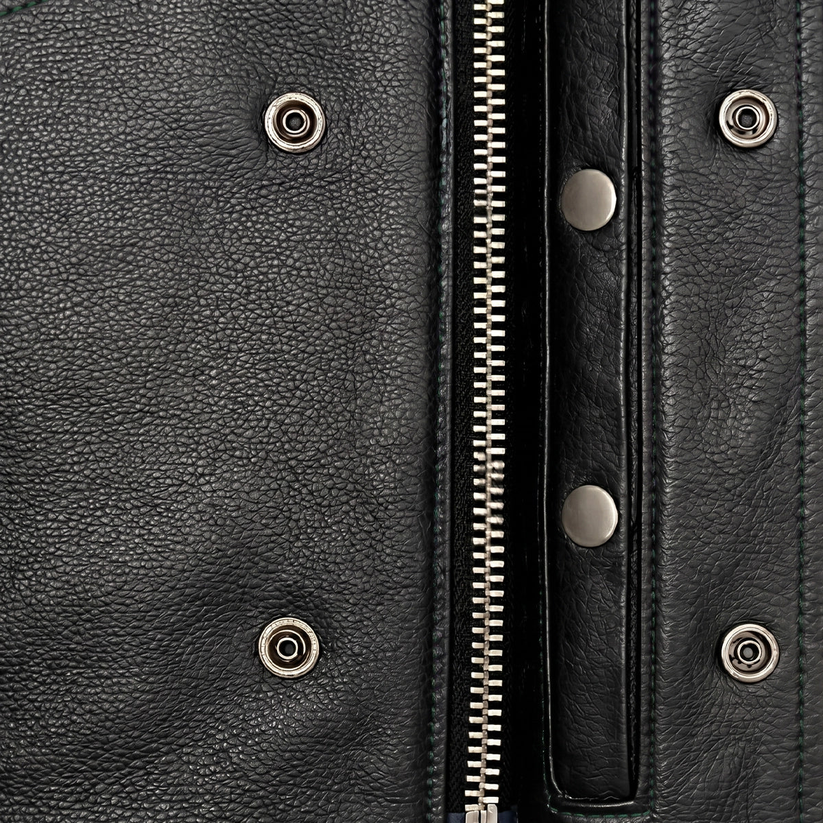 Green Diamond - Men's Club style Leather Motorcycle Vest