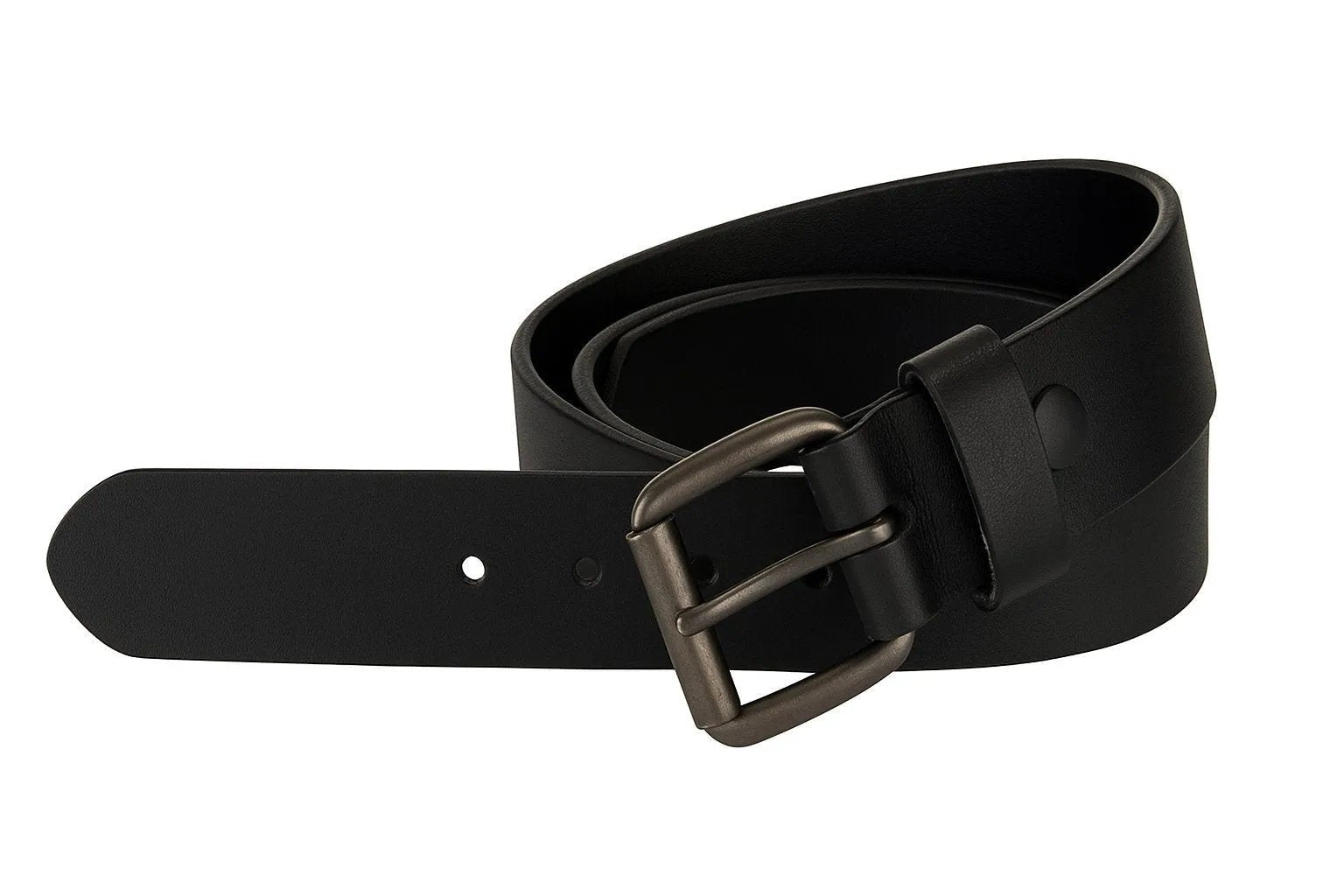 Mens Premium Leather Belt in Black