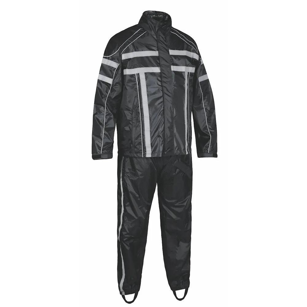 2714.00 - Mens Black Textile Rainsuit