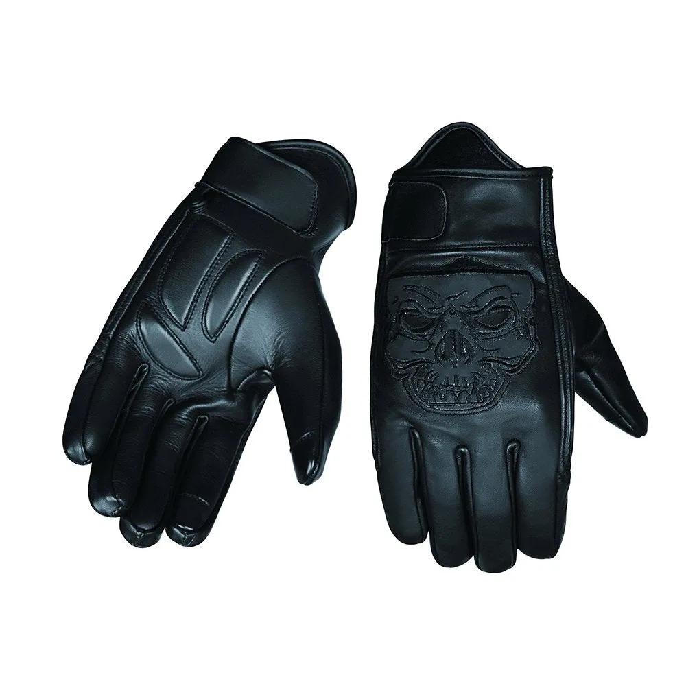 8241.SKULL - Mens Full Finger Gloves - Unik International Inc