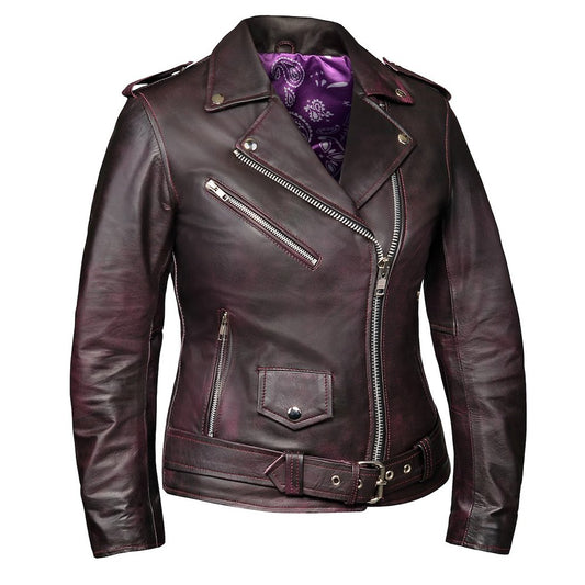 Lilac - Ladies Premium Leather Jacket