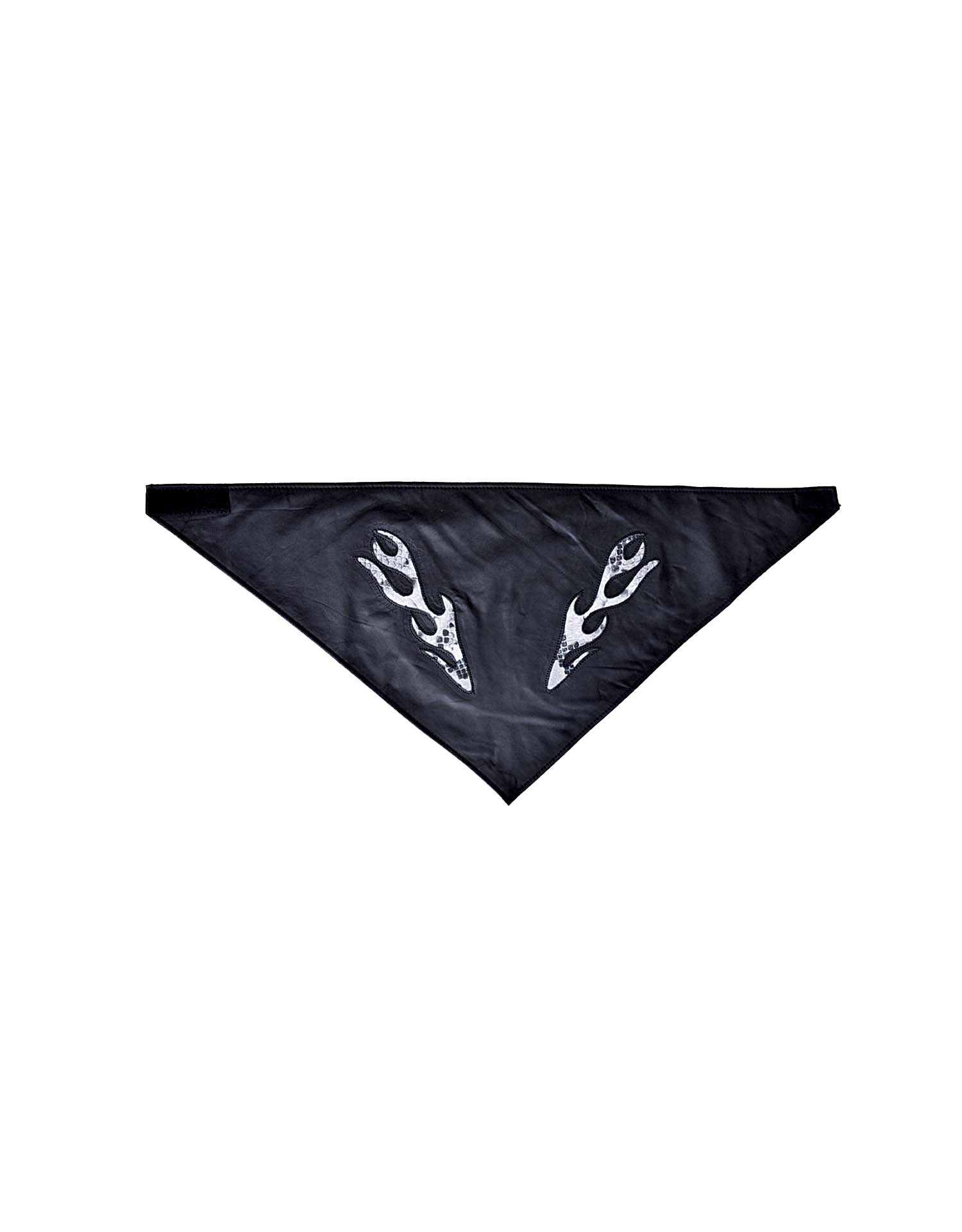 Black & white Mens Premium Leather Face Mask